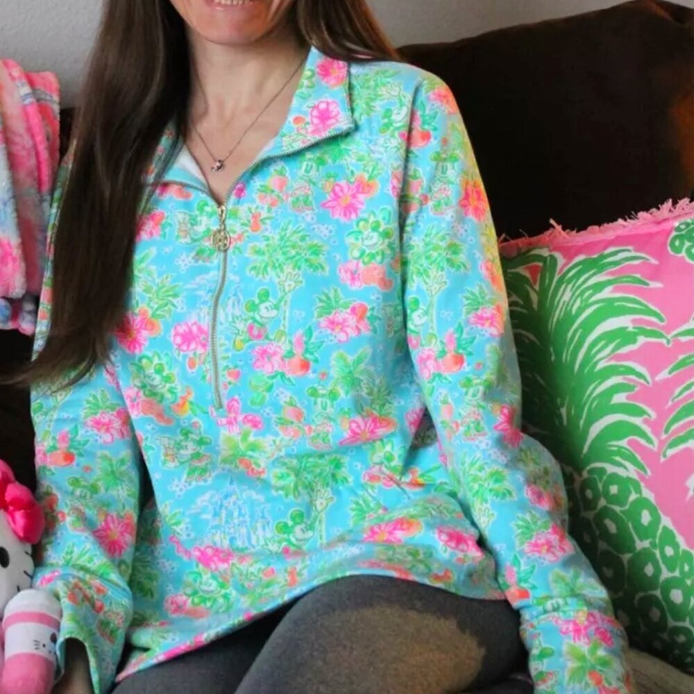 Disney x Lilly Pulitzer Pullover Women's XXS Skipper Popover Mickey Minnie Mouse